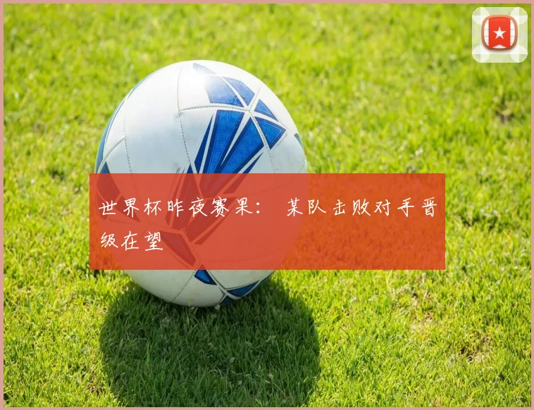 世界杯昨夜赛果： 某队击败对手晋级在望